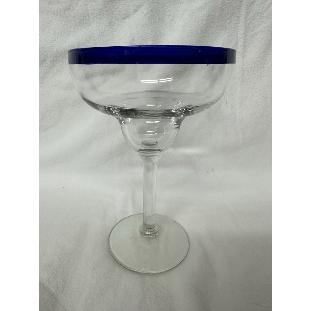 Libbey Blue Rim Margarita Glass  7" Single